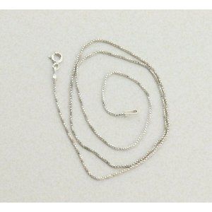 Sterling Silver Twist Chain Necklace 18 inch chain 1 mm wide
